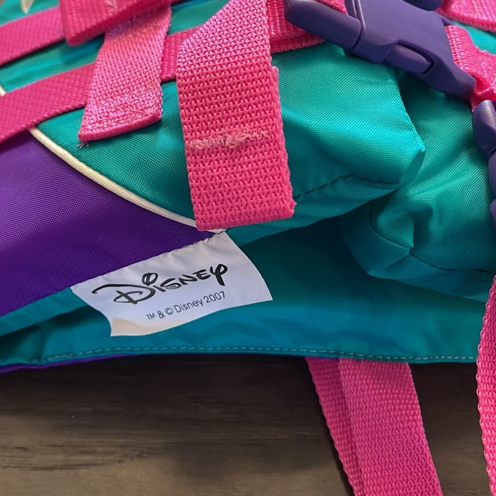 Disney Ariel the Little Mermaid Life jacket vest 30-50lbs user weight